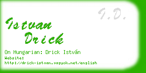 istvan drick business card